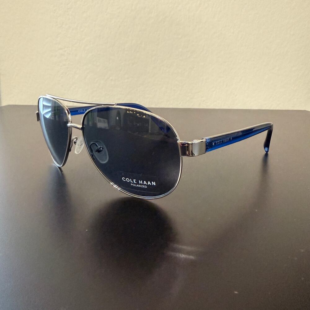 Cole Haan Unisex CH6043 Silver & Blue Poalarized